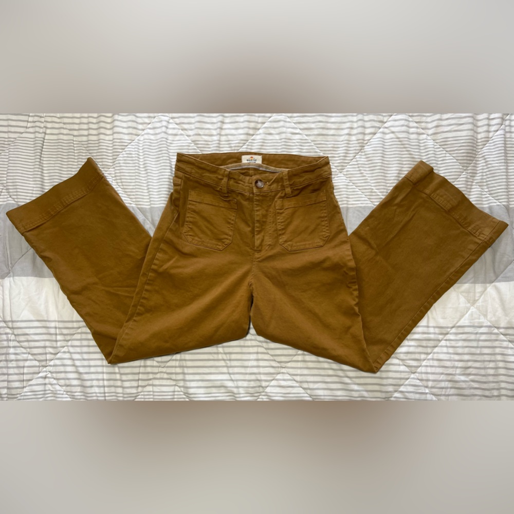 Marine Layer Bridget Slim Wide Leg Crop Pant